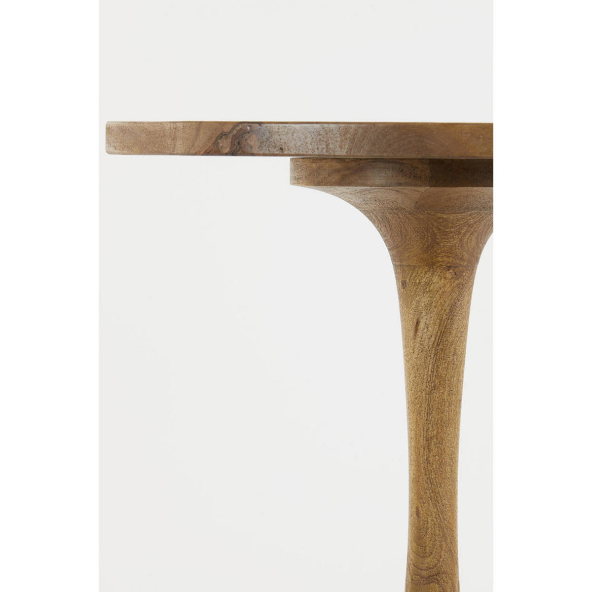 BEISTELLTISCH BICABA - Braun - Ø50x55cm - Braun, Holz (50/50/55cm) - Light & Living