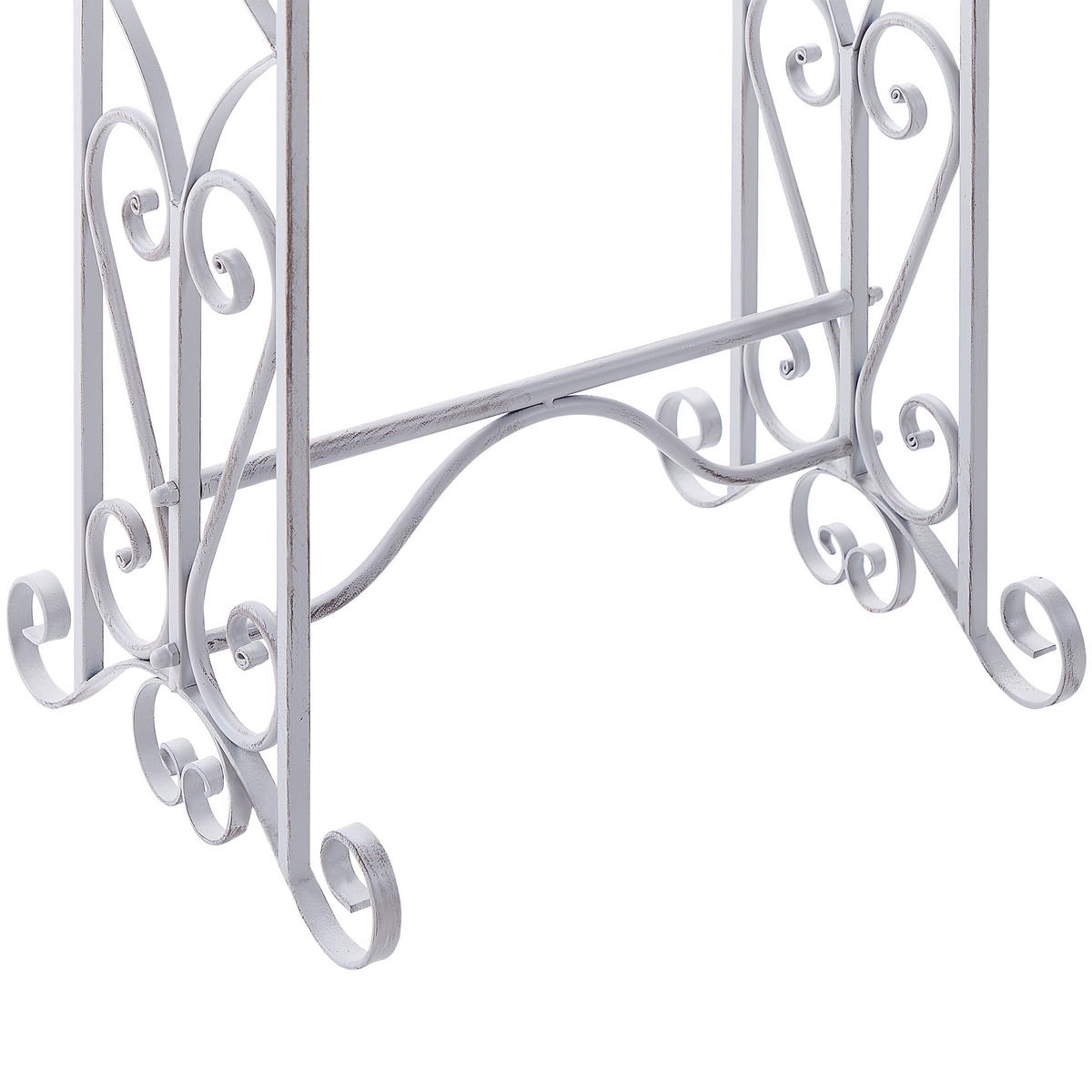HANDTUCHSTÄNDER Antik Optik grau 45 x 90 cm Chillan - Grau, Metall (27/90/34cm) - Beliani