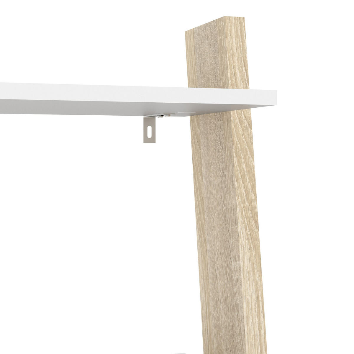 BÜCHERREGAL mit 4 Einlegeböden, 1 Schublade weiß und Eiche Dekor billund 55,1/48,1/180,4 cm - Weiß, Holzwerkstoff (48.1/180.4/55.1cm) - Calicosy