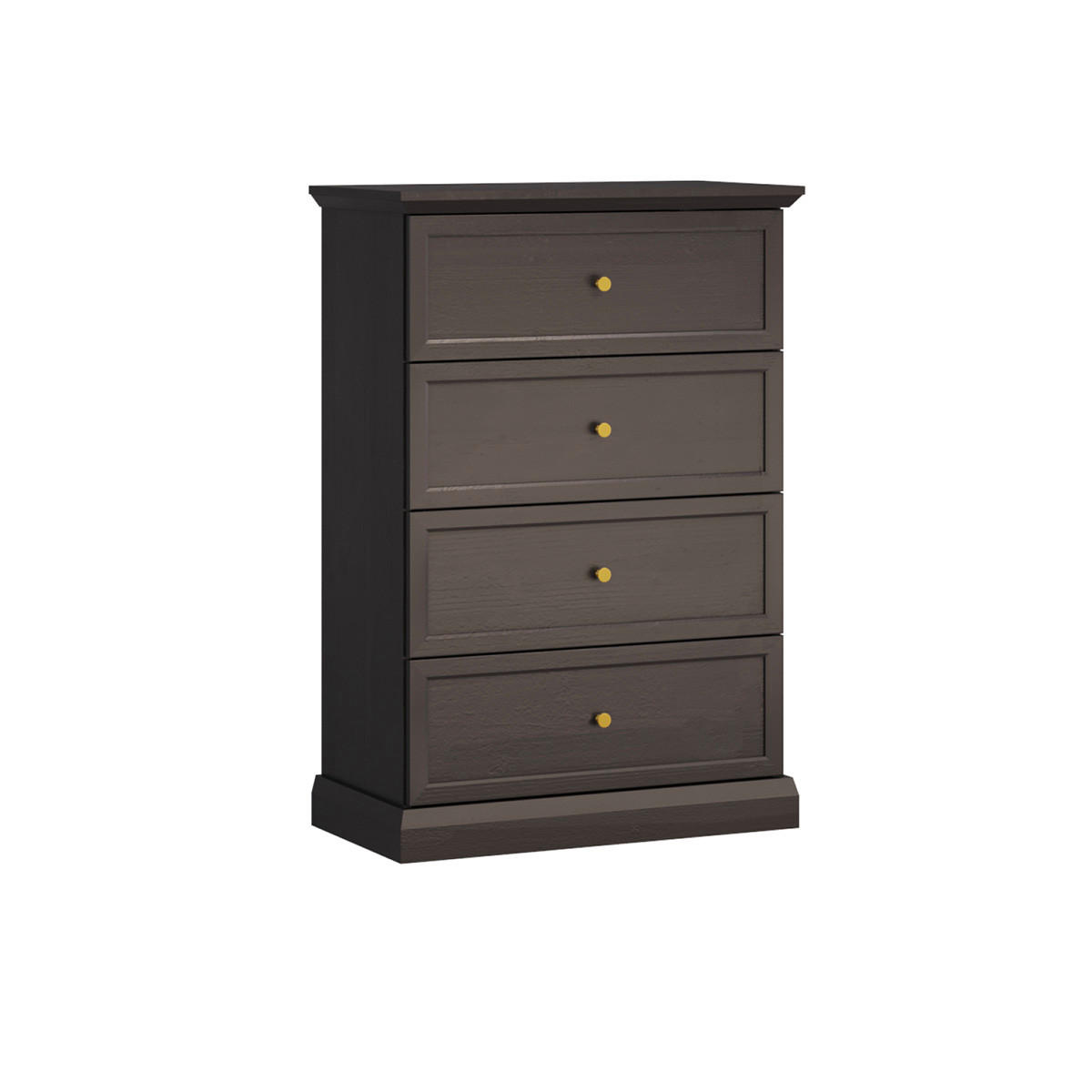 KOMMODE Toja Anthrazitfarbenes Holz - Braun, Holzwerkstoff (75.3/110.3/39.5cm) - Petits-meubles