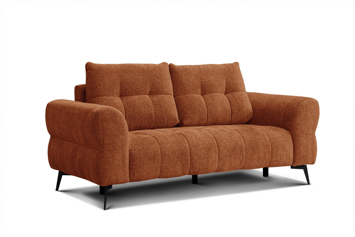 SOFA SALVINI 2,5-Sitzer, orange - Orange, Holz/Textil (206/88/99cm) - Courtois Laville