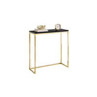 KONSOLE MODERN II 80/30/80 cm Goldchrom/Schwarz Hochglanz - Goldfarben/Schwarz, Holzwerkstoff/Metall (80/80/30cm) - Lookway