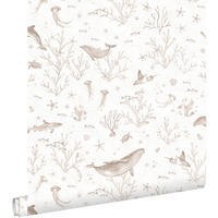 TAPETE Unterwasserwelt 50 x 900 cm - Beige, Papier (50/0.1cm) - ESTAhome