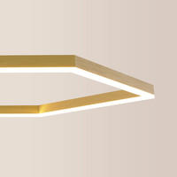 LED-DECKENLAMPE Hexa Gold Ø 60cm - Goldfarben, Metall (60/5.5cm) - s.luce
