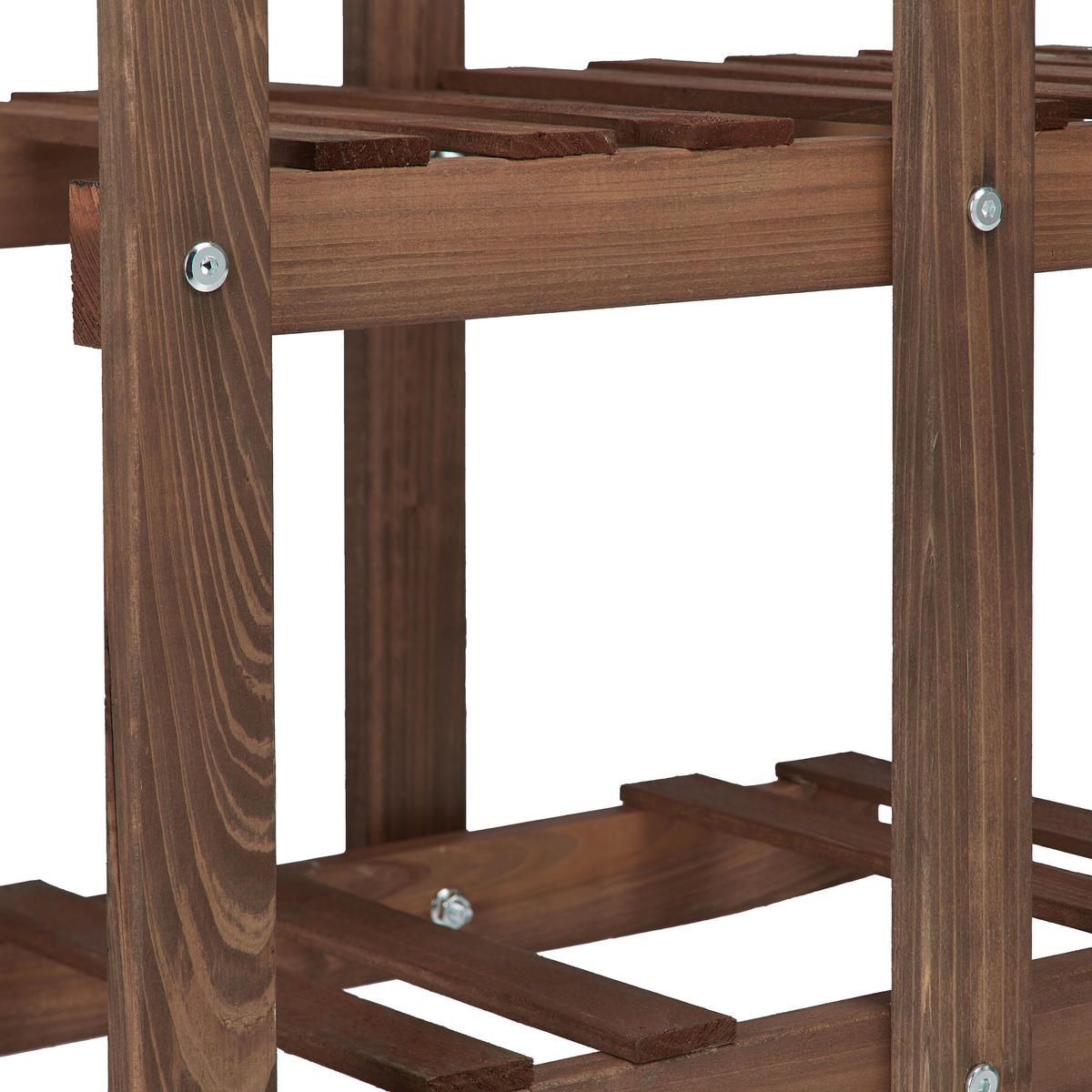 BLUMENREGAL - Dunkelbraun, Holz (81/125/25cm) - Relaxdays