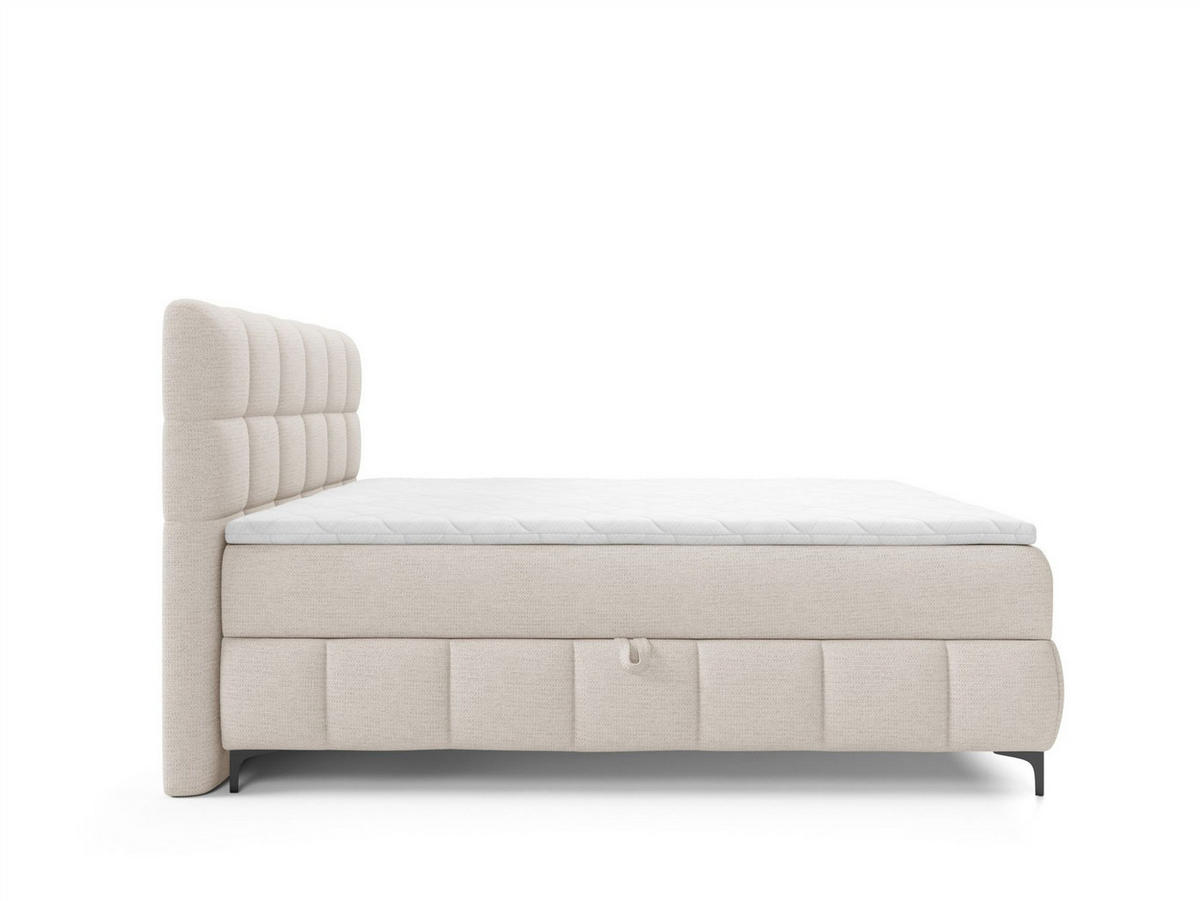 BOXBETT Sophie In Aragon - Creme, Holzwerkstoff/Textil (200/200cm) - Fun Möbel