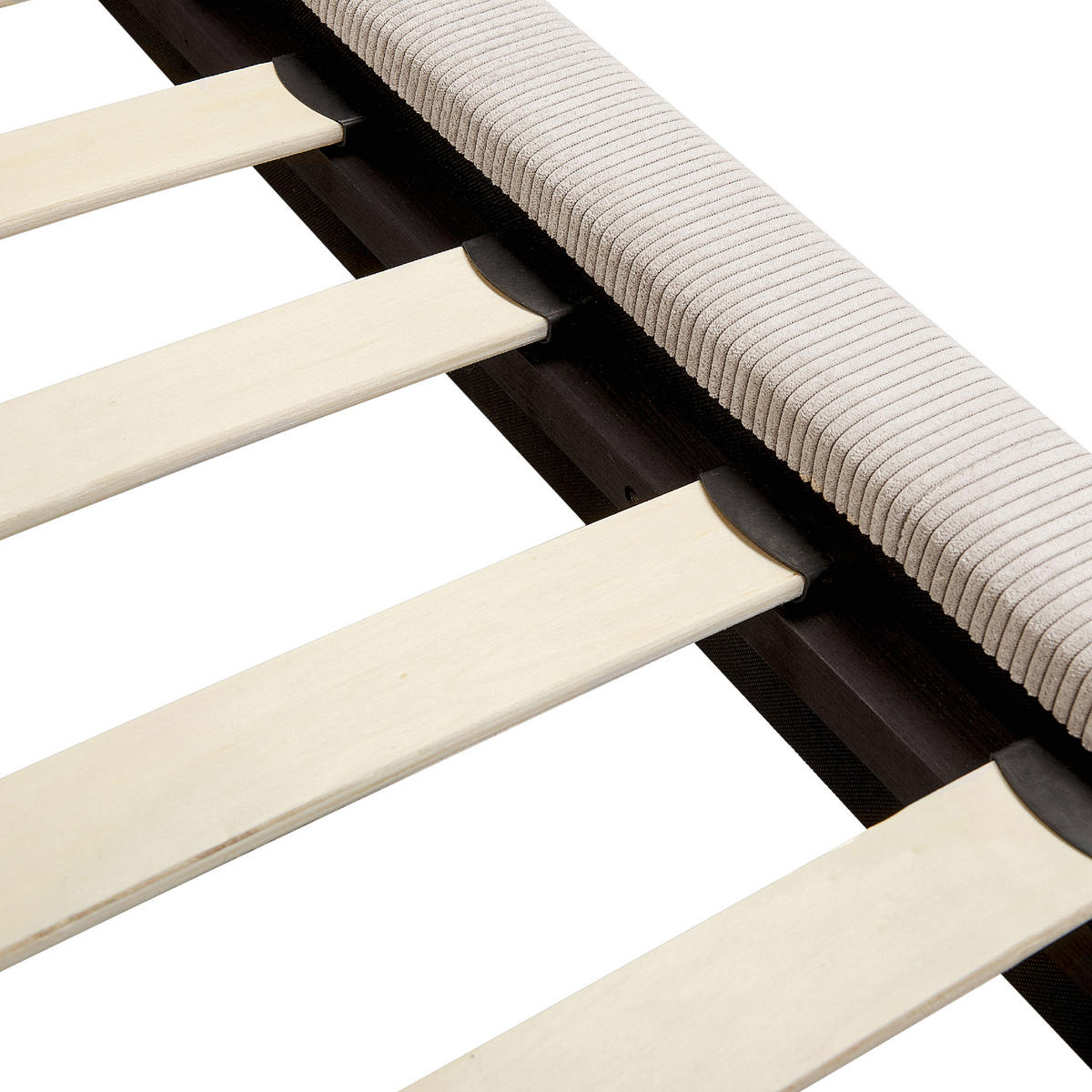 POLSTERBETT 140/200cm Helles Beige Melle - Beige, Naturmaterialien/Textil (140/200cm) - Beliani