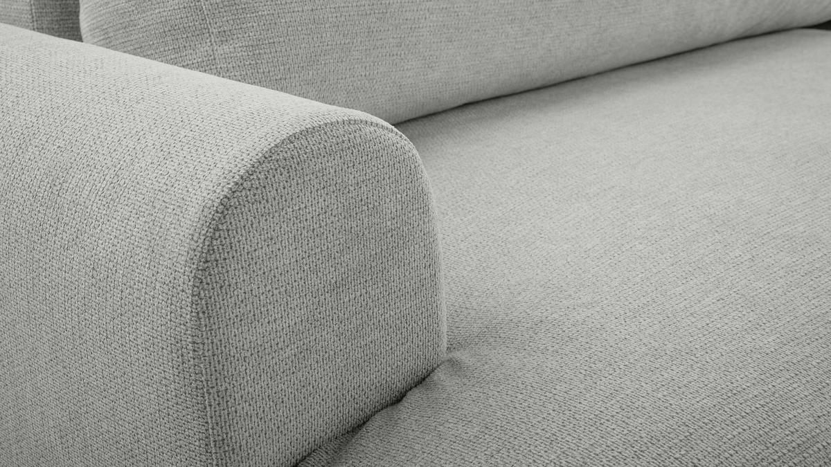 ECKSOFA mit Schlaffunktion Brauel, Hellgrau - Hellgrau, Textil (150/260cm) - Meblito