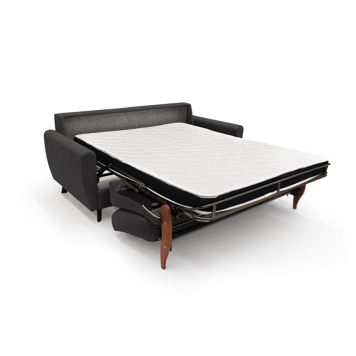 SCHLAFSOFA Callisto - Schwarz, Textil (208/97/96cm) - Divani.store