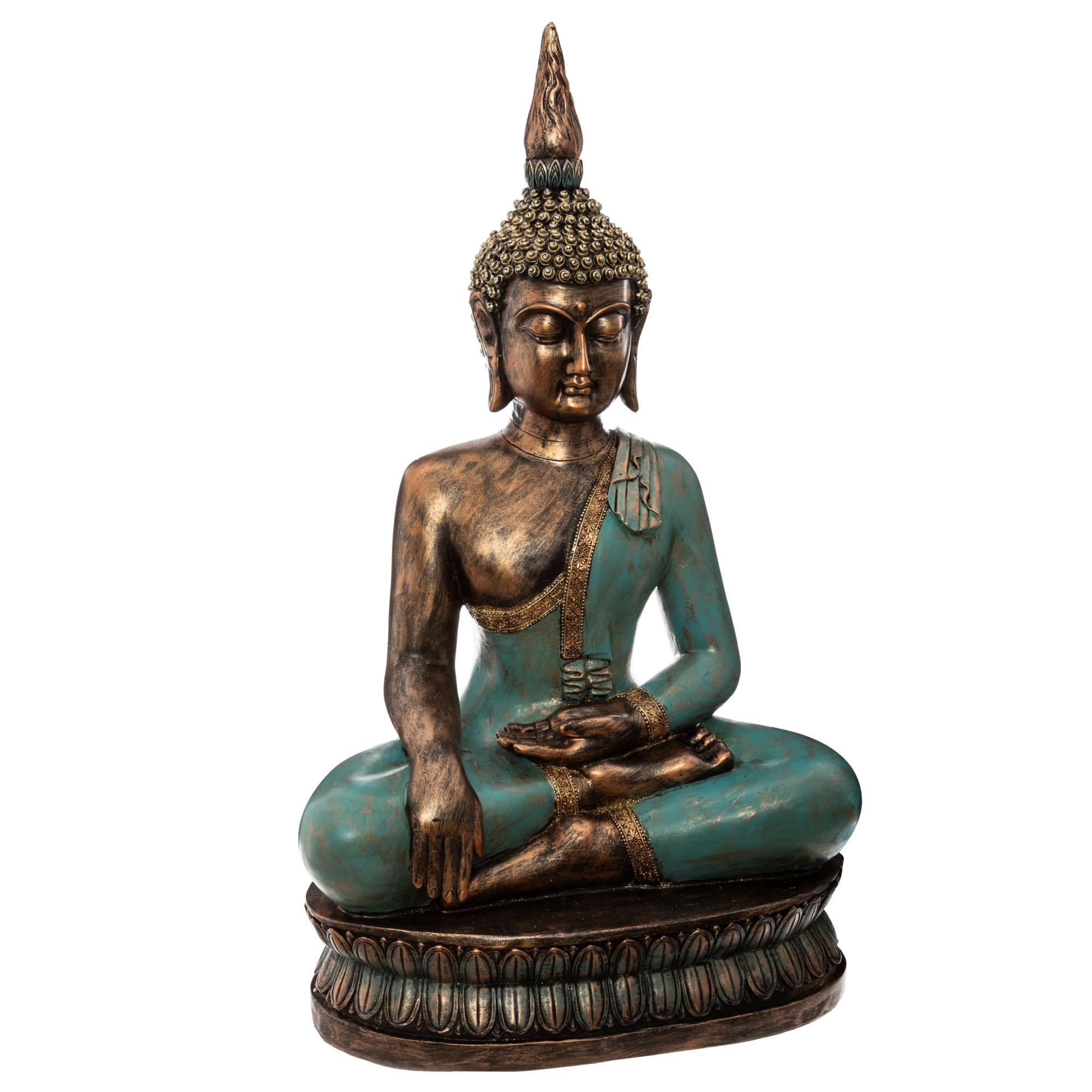 BUDDHA-FIGUR Polyresin 72,5 cm - Multicolor, Kunststoff (25.5/72.5/42.5cm) - Atmosphera Createur d´interieur