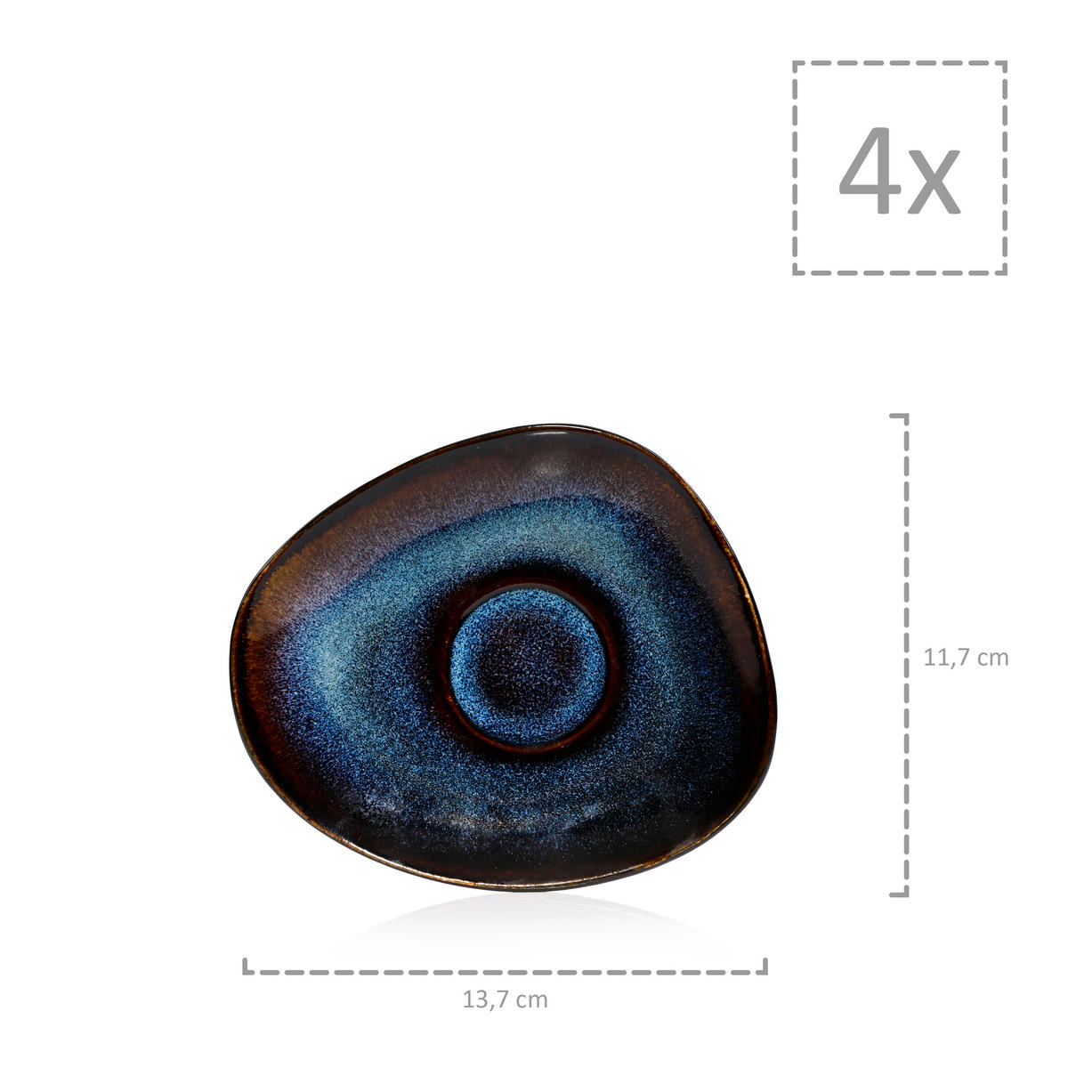 ESPRESSOTASSEN SET TOKIO - 8 teilig aus Steingut - Dunkelblau, Keramik (0.08L) - Sänger