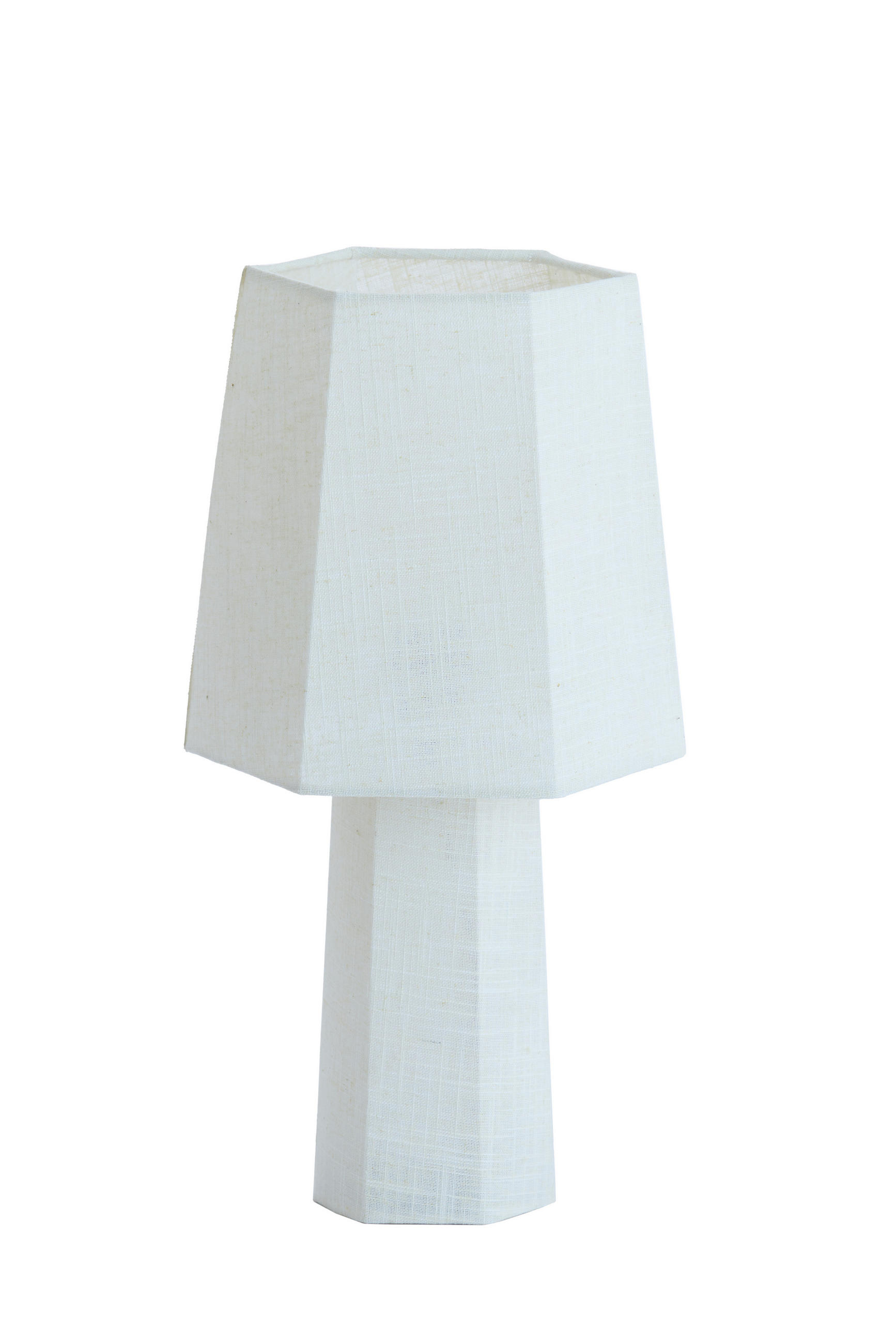 TISCHLAMPE Musabo Weiß Ø25/49 cm - Weiß, Textil (25/25/49cm) - Light & Living