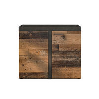 SIDEBOARD Spacoro 2D Matera, Old Style 97,2/82/40,3 cm – Schmale Kommode Modern - Dunkelgrau/Bronzefarben, Holzwerkstoff/Kunststoff (97/82/40cm) - AX Living