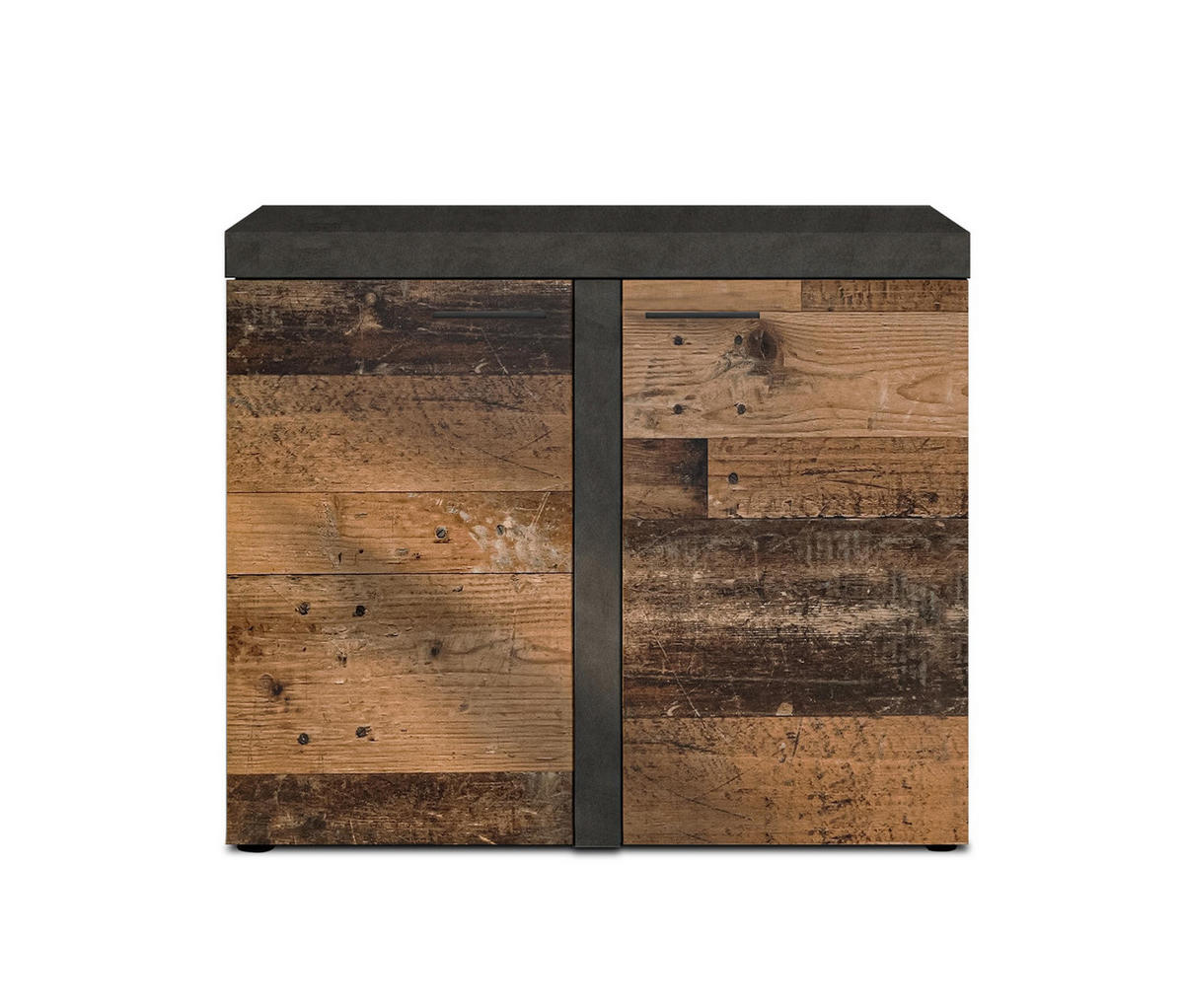 SIDEBOARD Spacoro 2D Matera, Old Style 97,2/82/40,3 cm – Schmale Kommode Modern - Dunkelgrau/Bronzefarben, Holzwerkstoff/Kunststoff (97/82/40cm) - AX Living