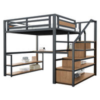 HOCHBETT 140/200 cm Schwarz mit Aufbewahrungsleiter und Tisch aus MDF - Schwarz, Metall (140/200cm) - OKWISH