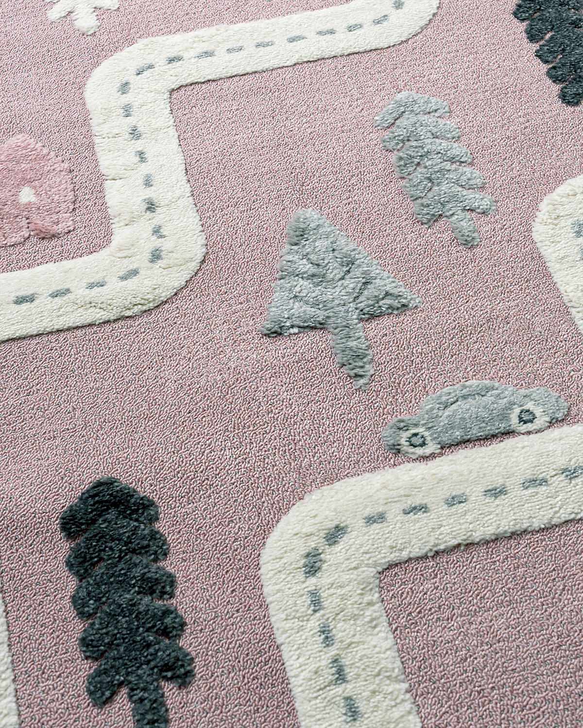 KINDERTEPPICH Buffo Neli Mazovia 120x170cm Weiß Schwarz Straßen Mittelflor - Weiß, Textil (120/170cm) - Mazovia