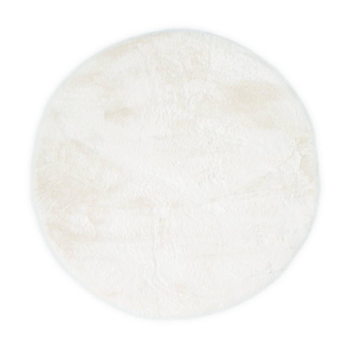 KUNSTFELLTEPPICH Chiara 90x90 cm - Weiß, Textil (90/90cm) - Gino Falcone