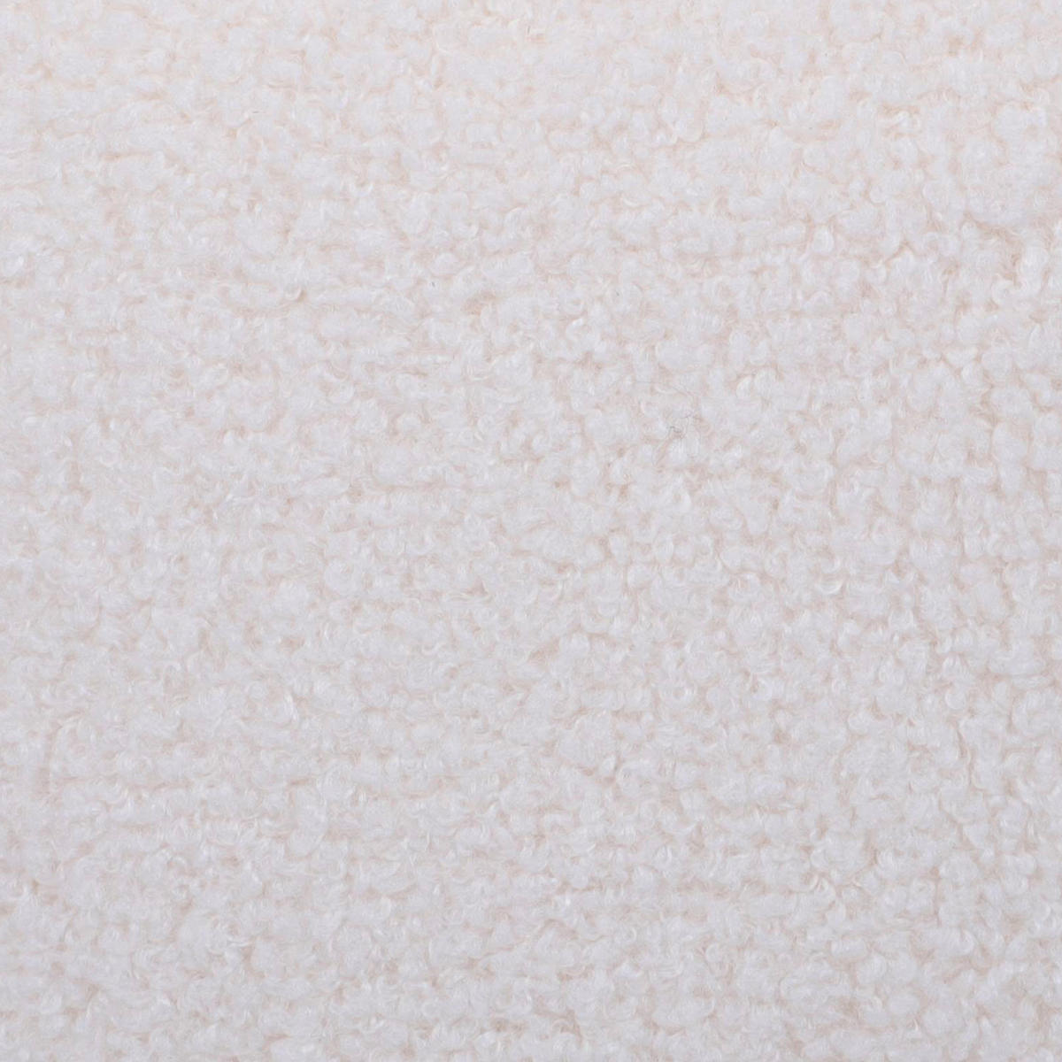 AUFBEWAHRUNGSHOCKER Juliette aus weißem Bouclé Stoff und dunklem Holzsockel - Dunkelbraun/Weiß, Holzwerkstoff/Textil (38/42/38cm) - Sicaan