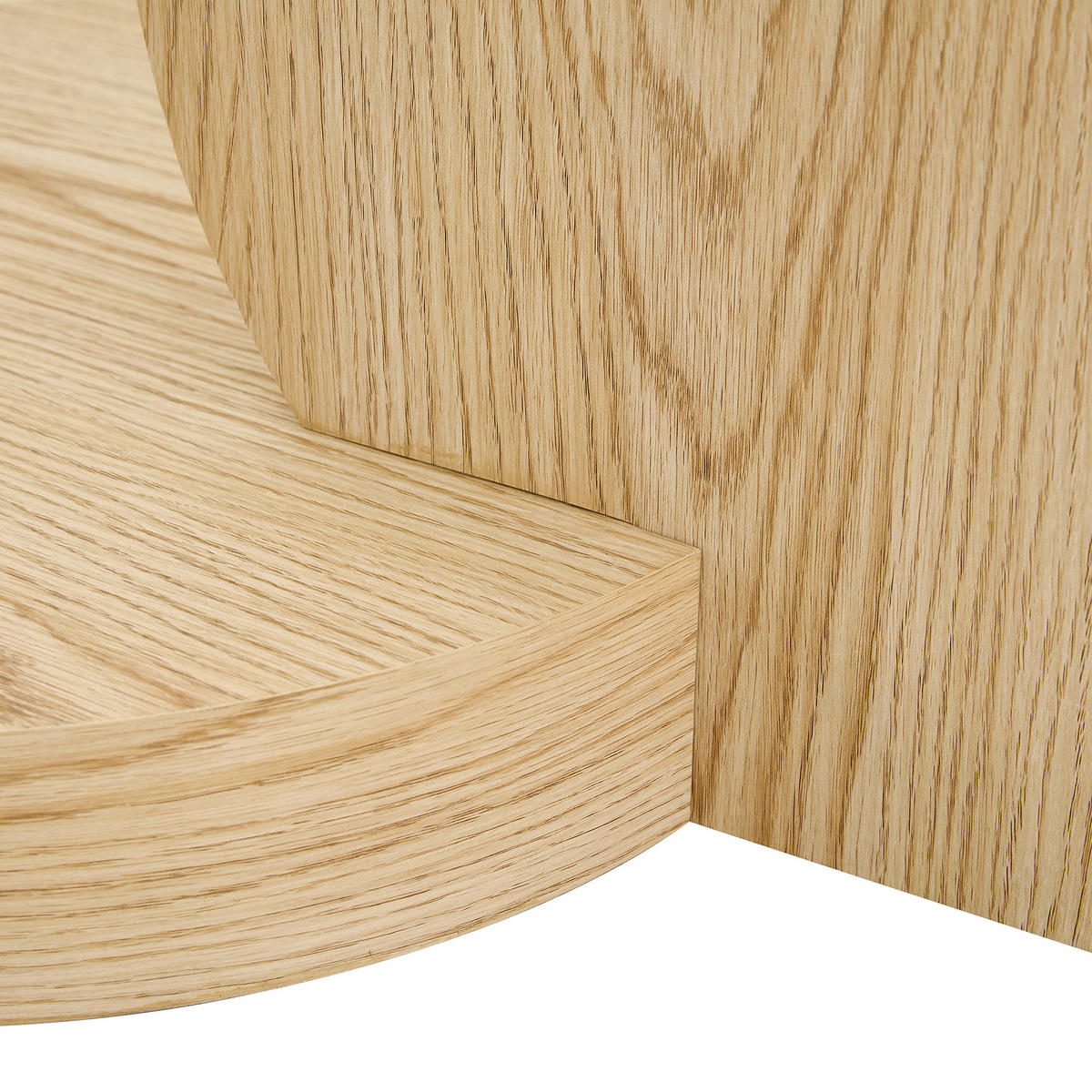 COUCHTISCH in Naturfarbe Wohnzimmertisch mit zwei Ebenen aus Sicherheitsglas für Wohnzimmer, B90/T70/H44 cm - Transparent/Naturfarben, Glas/Holzwerkstoff (90/90/44cm) - STILVORA