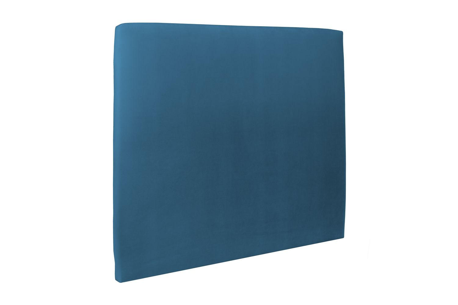 KOPFTEIL gepolstertes – ozeanblauer Samtstoff - 150 cm - Beige/Dunkelblau, Holz (150/120/10cm) - Sommeil de Plomb