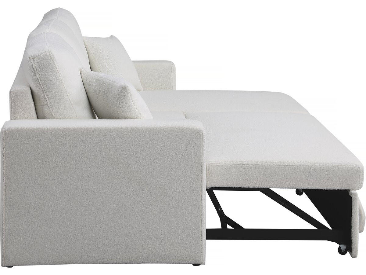 ECKSCHLAFSOFA Alain Weiß - Weiß, Textil (221/145cm) - Habitat Garten