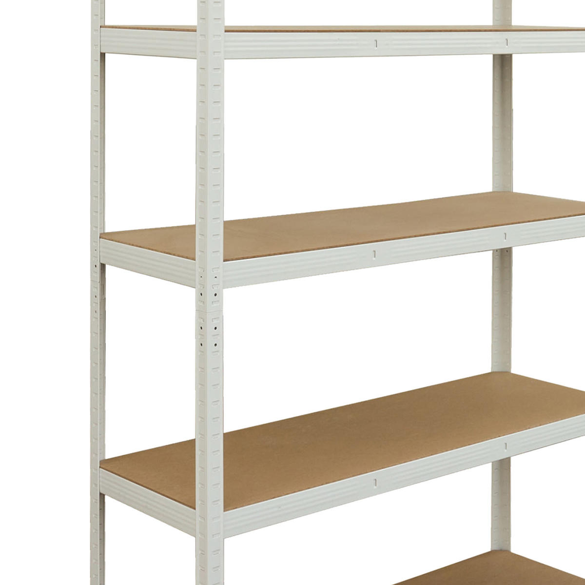 SCHWERLASTREGAL - Weiß, Holzwerkstoff/Kunststoff (120/200/60cm) - Relaxdays