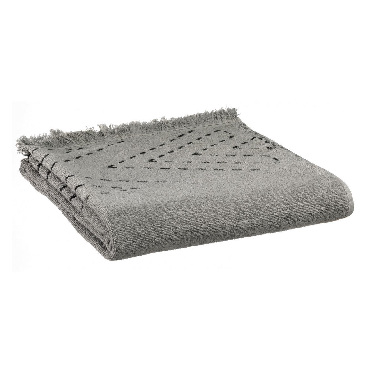 DUSCHTUCH Julia grau 70 x 140 cm - Grau, Textil (70/140cm) - Vivaraise