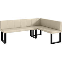 ECKBANK PETER_U - Creme, Leder (142/196cm) - Meblini