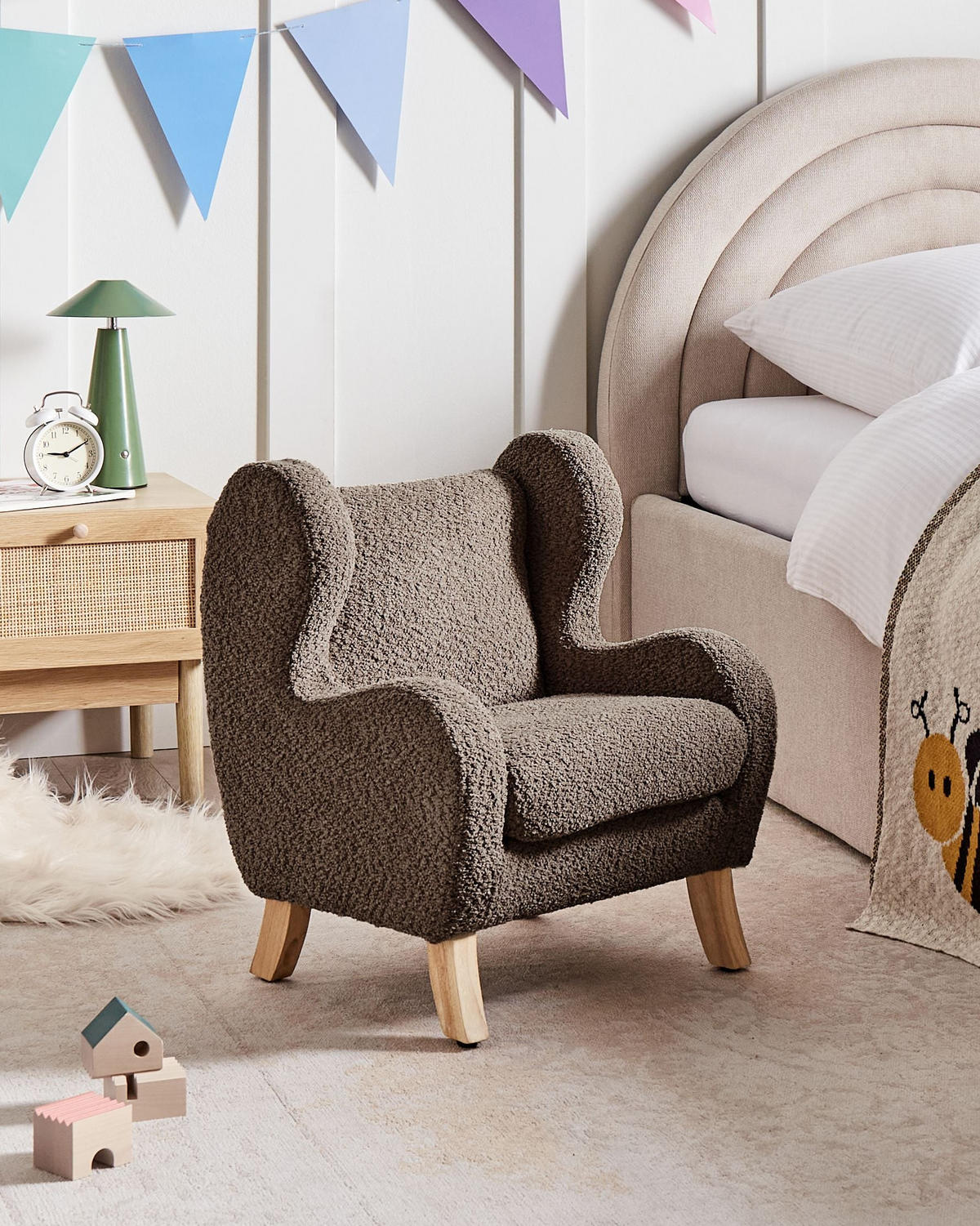 KINDERSESSEL Braun Farum - Braun, Textil (45/55/41cm) - Beliani