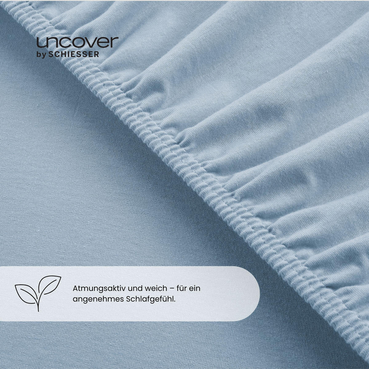 SPANNBETTLAKEN New Jersey - 100% Baumwolle - 100x200 cm - Hellblau - Hellblau, Textil (100/200cm) - Uncover by Schiesser