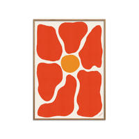 POSTER mit Rahmen Tara Royle - Flower - Eichefarben/Rot, Holz/Papier (30/40cm) - Poster&Frame