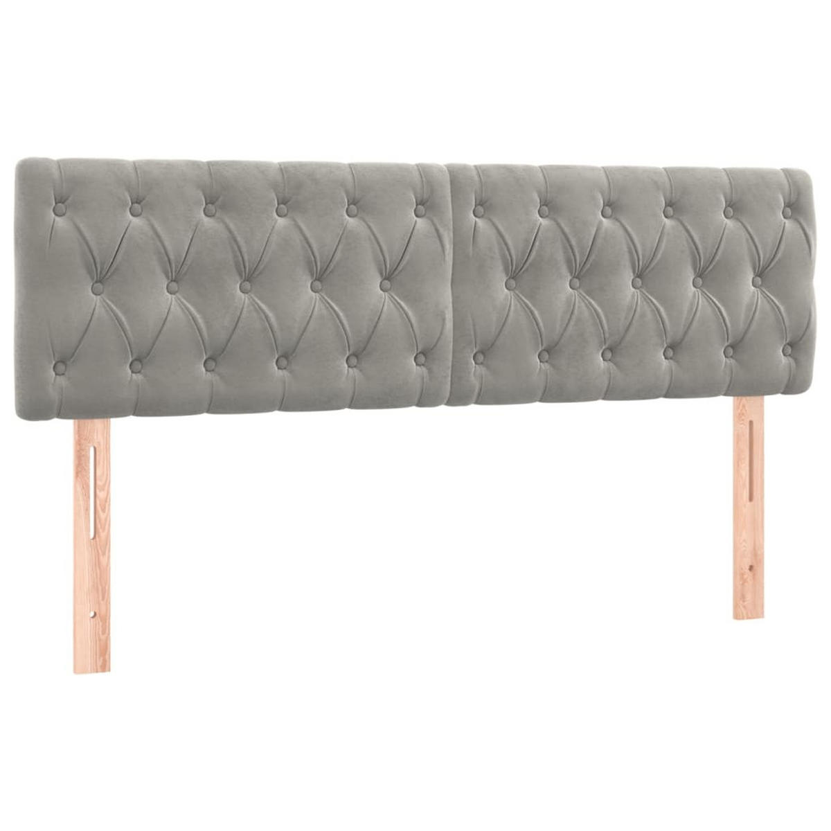BOXSPRINGBETT MIT MATRATZE HELLGRAU 140X200 CM SAMT - Hellgrau, Holz/Textil (140/200cm) - vidaXL