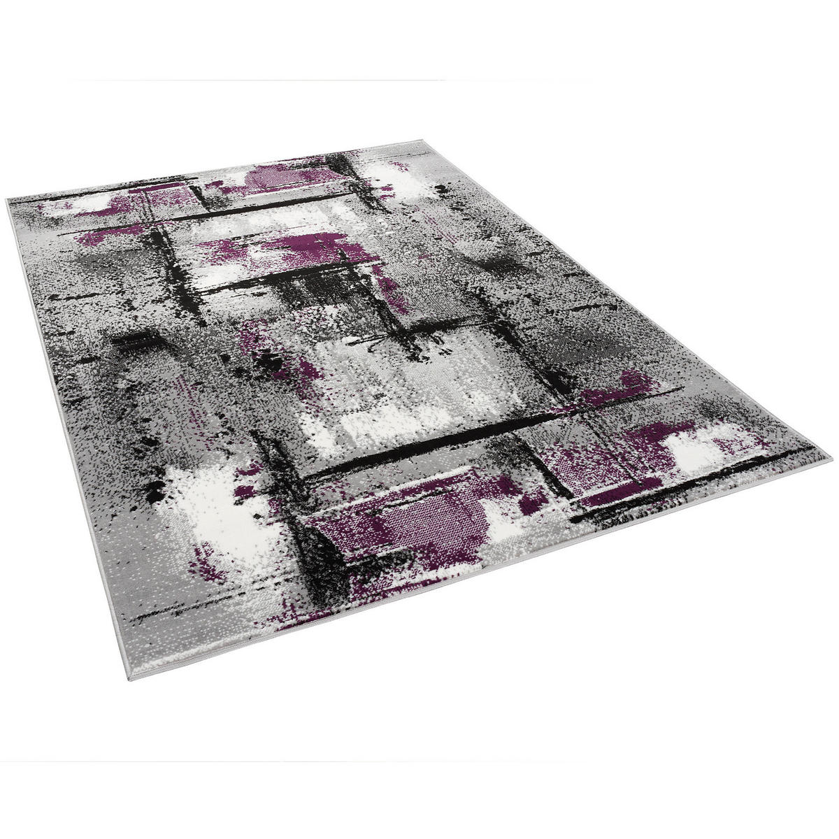 MODERN DESIGNER VELOURS TEPPICH SAMBA - Violett, Textil (120/170cm) - Pergamon