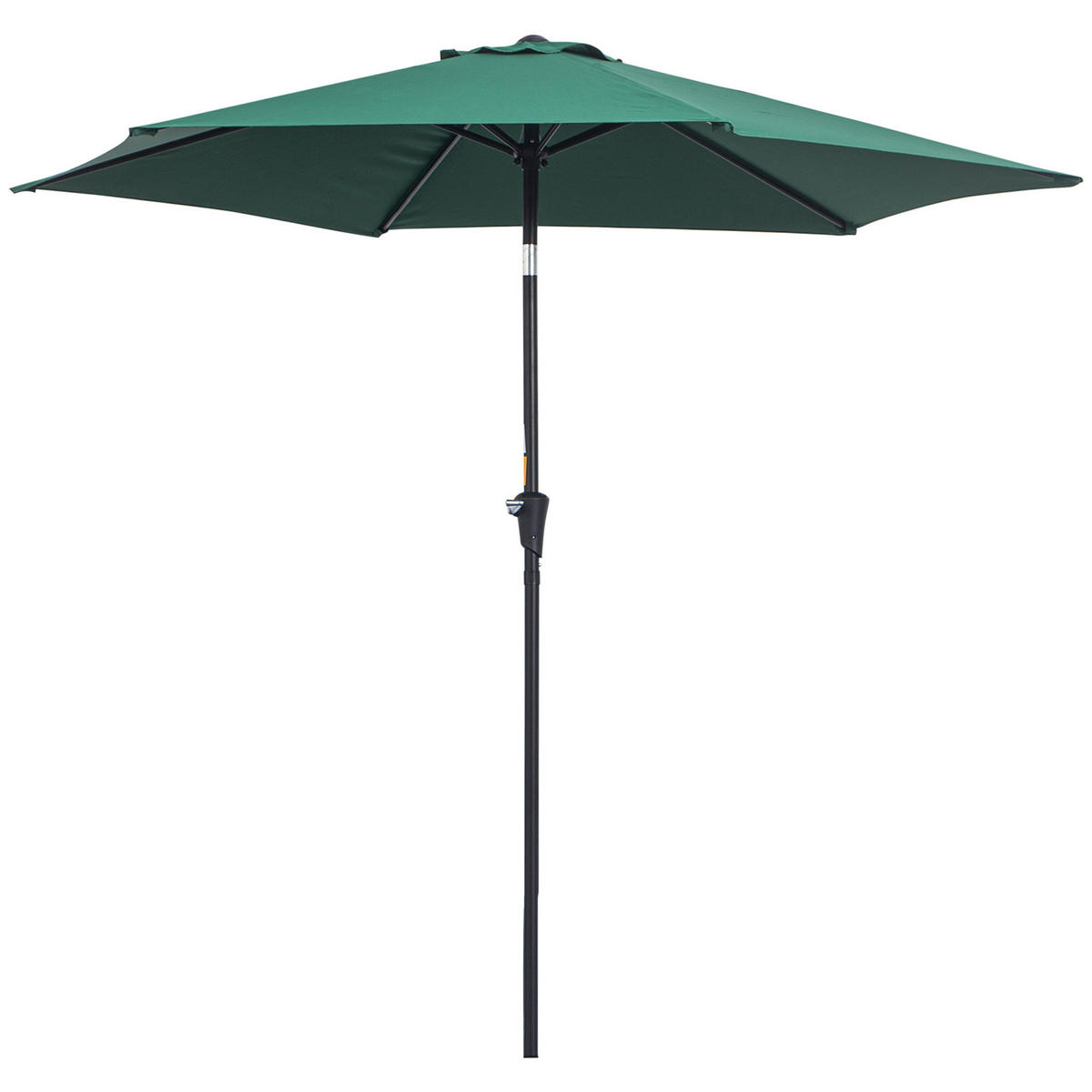 SONNENSCHIRM DE-05548 Mit Handkurbel, neigbar Dunkelgrün - Dunkelgrün, Metall (260/260cm) - ComfortXL