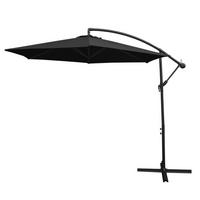 SONNENSCHIRM 3M - Schwarz - Schwarz, Textil/Metall (300/300cm) - Monstershop