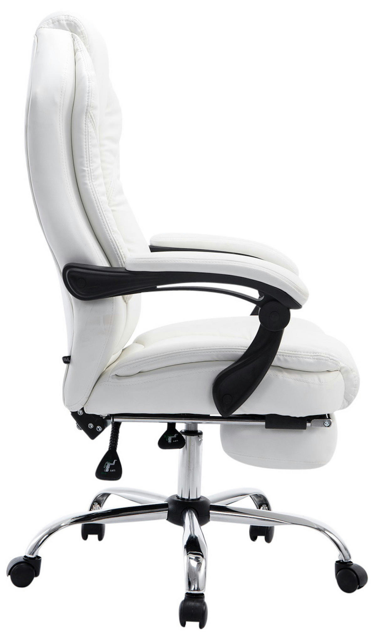 BÜROSTUHL Castan, Weiß - Weiß, Textil/Metall (67/124/64cm) - TPFLiving