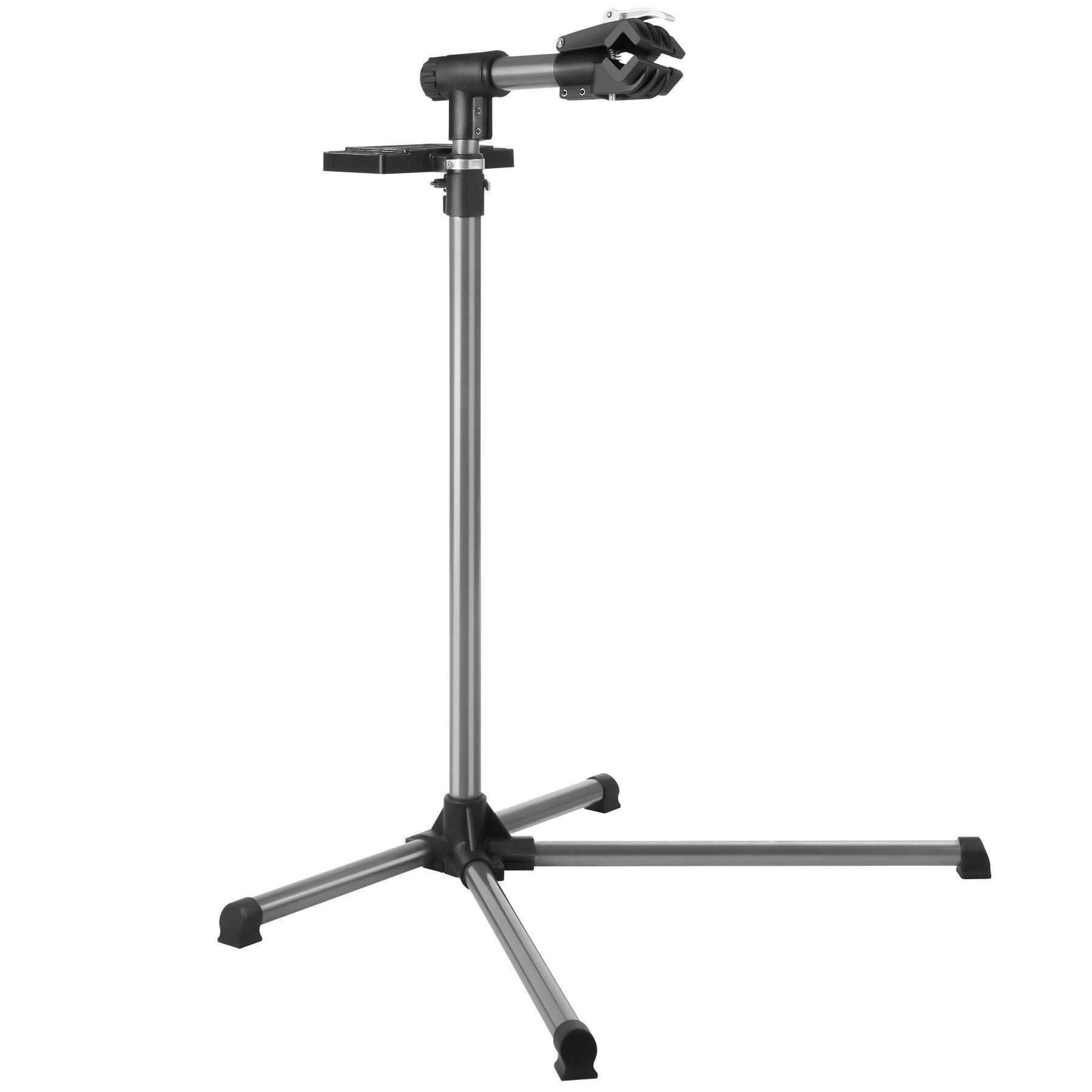 FAHRRADMONTAGESTÄNDER, inklusive Werkzeugablage, schwarz - Schwarz, Textil (60/155/90cm) - tectake