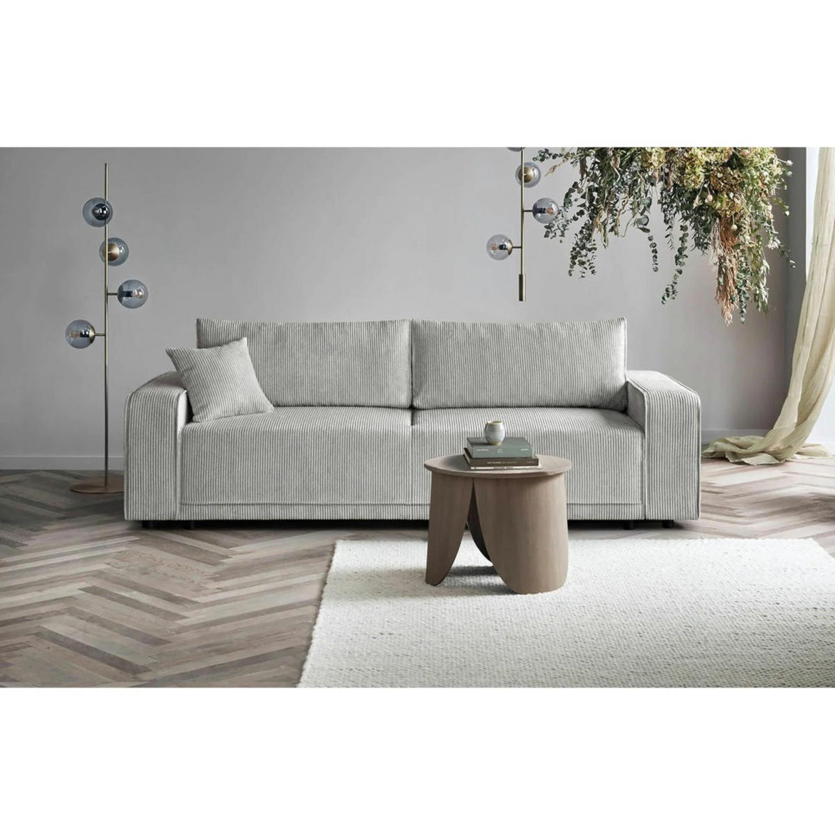 SCHLAFSOFA Primo 3-sitzer Grau - Grau, Textil (250/90/96cm)