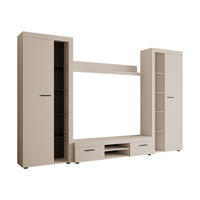 WOHNWAND Rumba XL - Sandfarben, Holzwerkstoff (300/190/40cm) - MIRJAN24