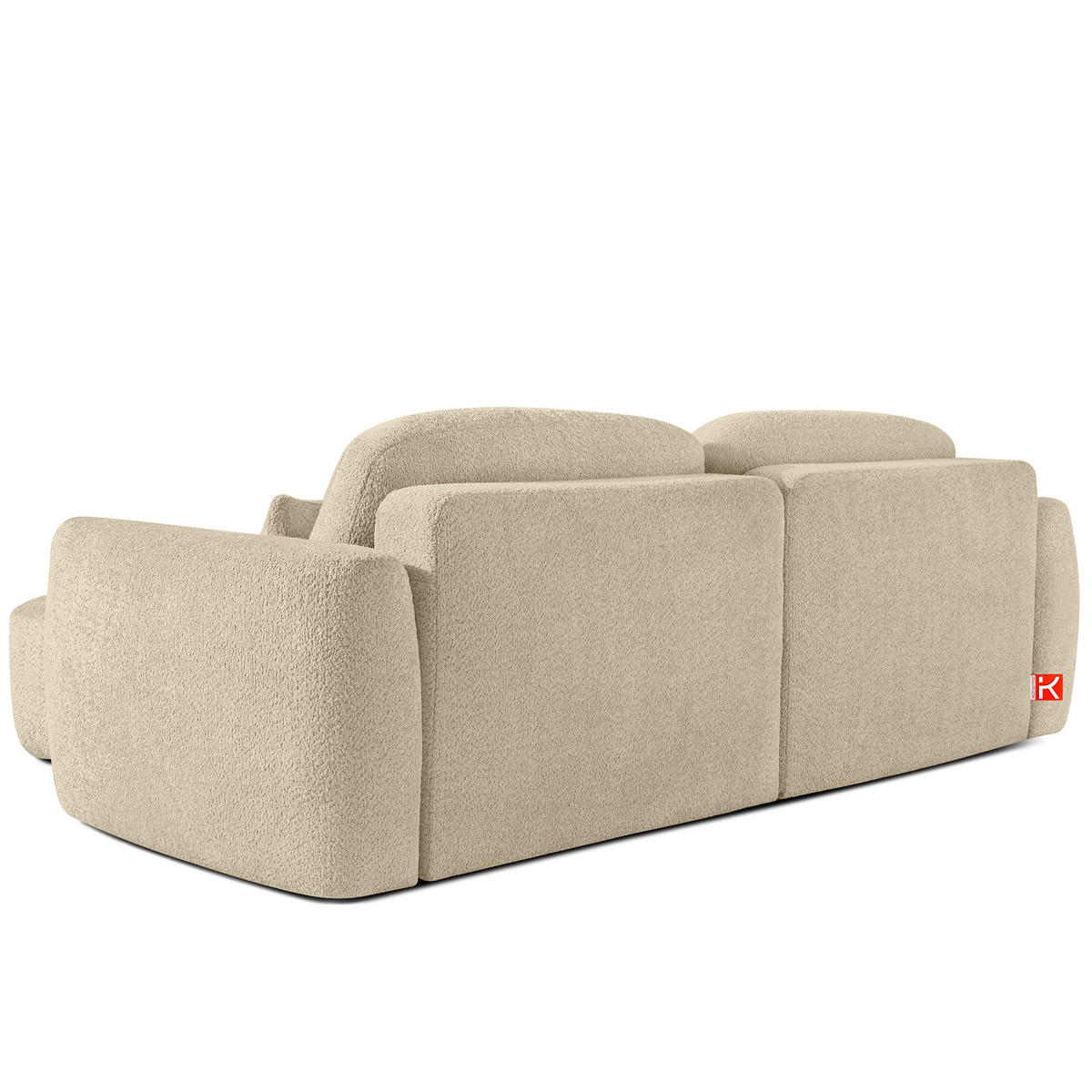 ECKSOFA links ELOSA - Beige, Holz/Textil (245/165cm) - KONSIMO®