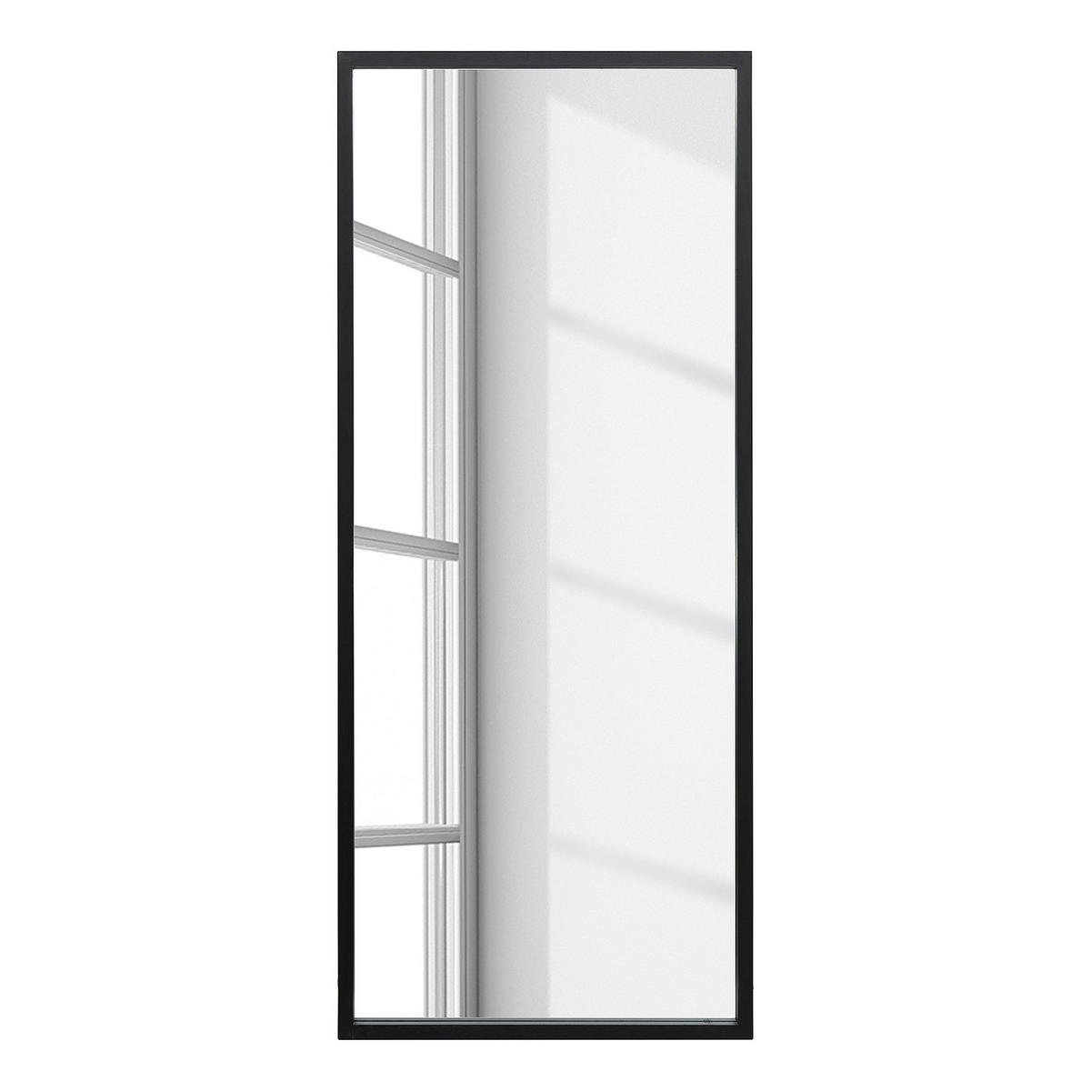 SPIEGEL - Eiche Schwarz - Schwarz, Holz (50/120/2cm) - home24