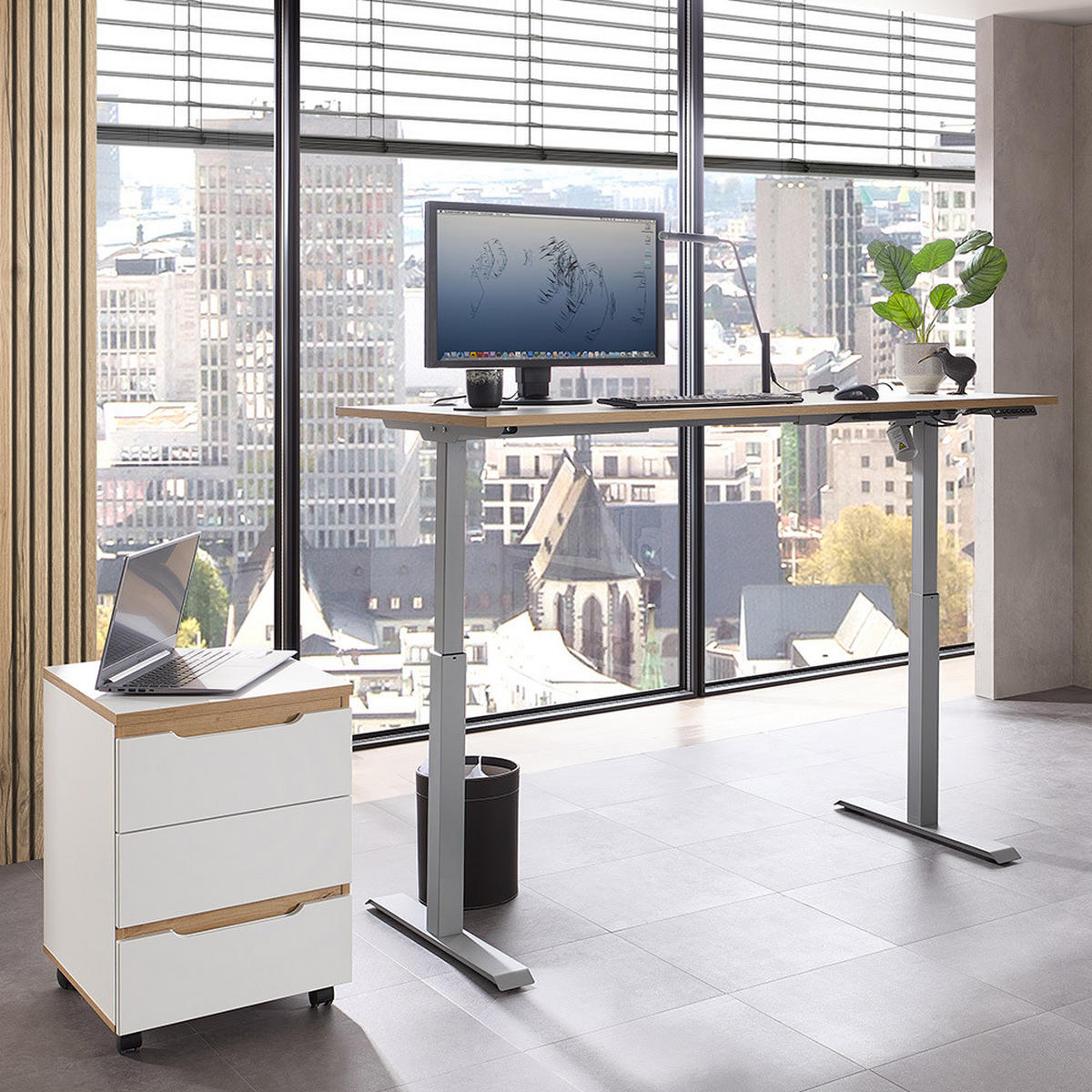 ROLLCONTAINER Manresa-36 - Weiß, Holzwerkstoff (45/66/55cm) - Lomado