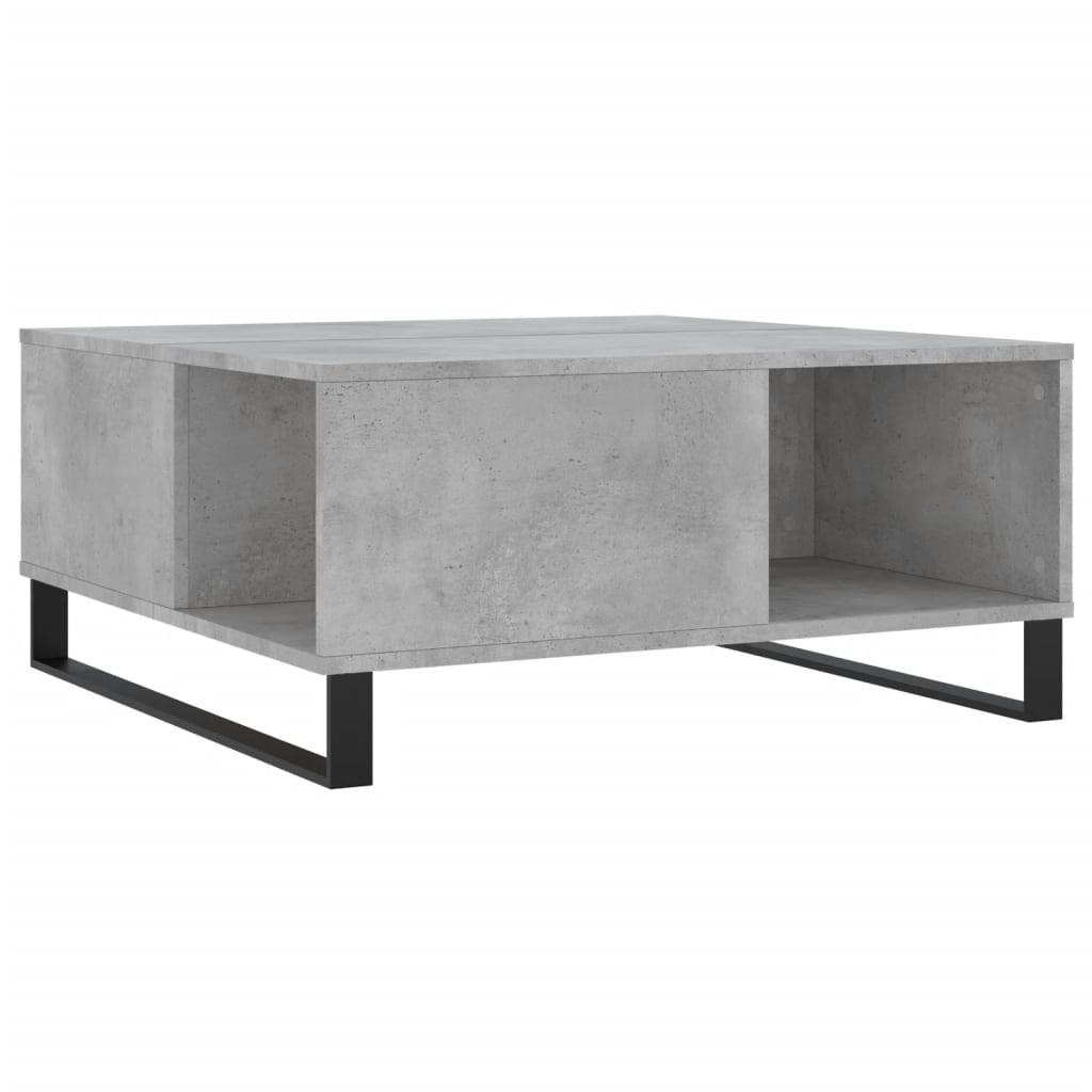 COUCHTISCH Betongrau 80x80x36,5 cm Holzwerkstoff - Grau, Holzwerkstoff (80/80/36.5cm) - furnicato