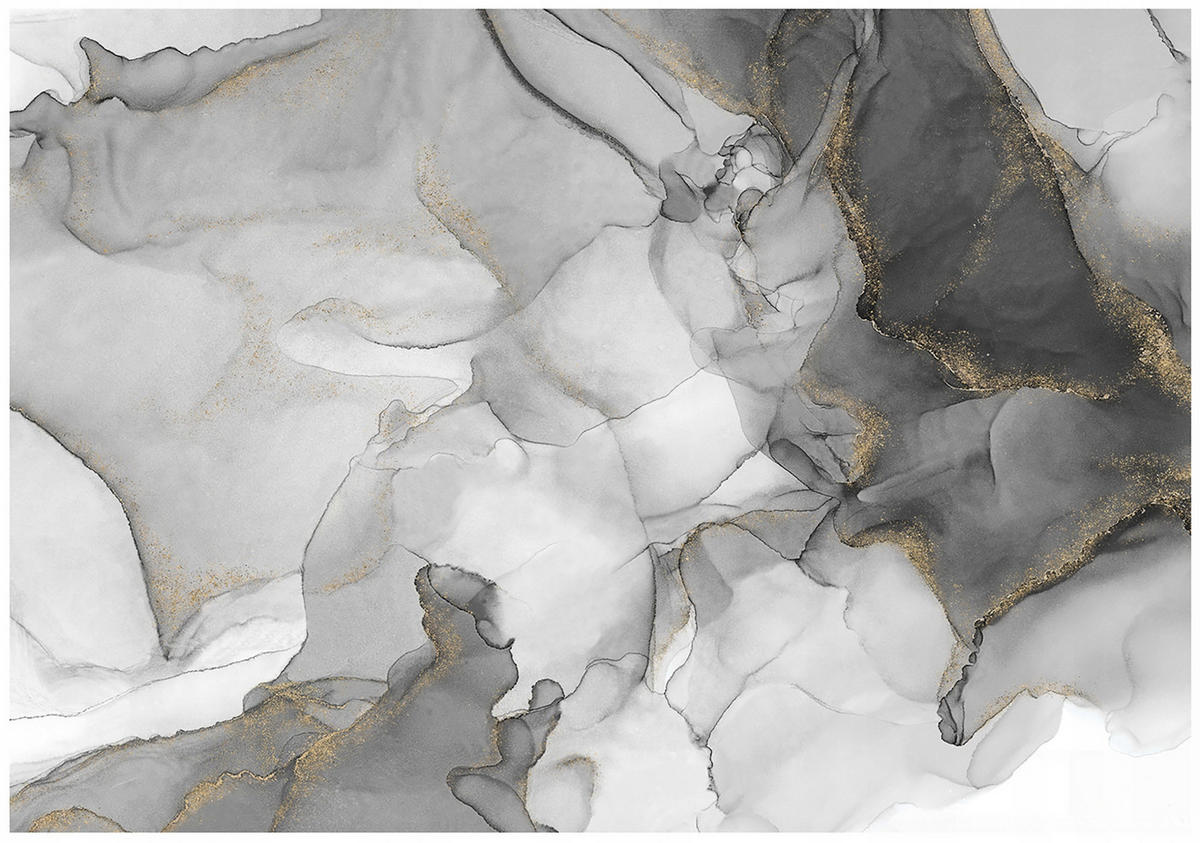 FOTOTAPETE Marmor Abstrakt Grau 416x254 cm - Multicolor, Textil (416/254cm) - Wallarena