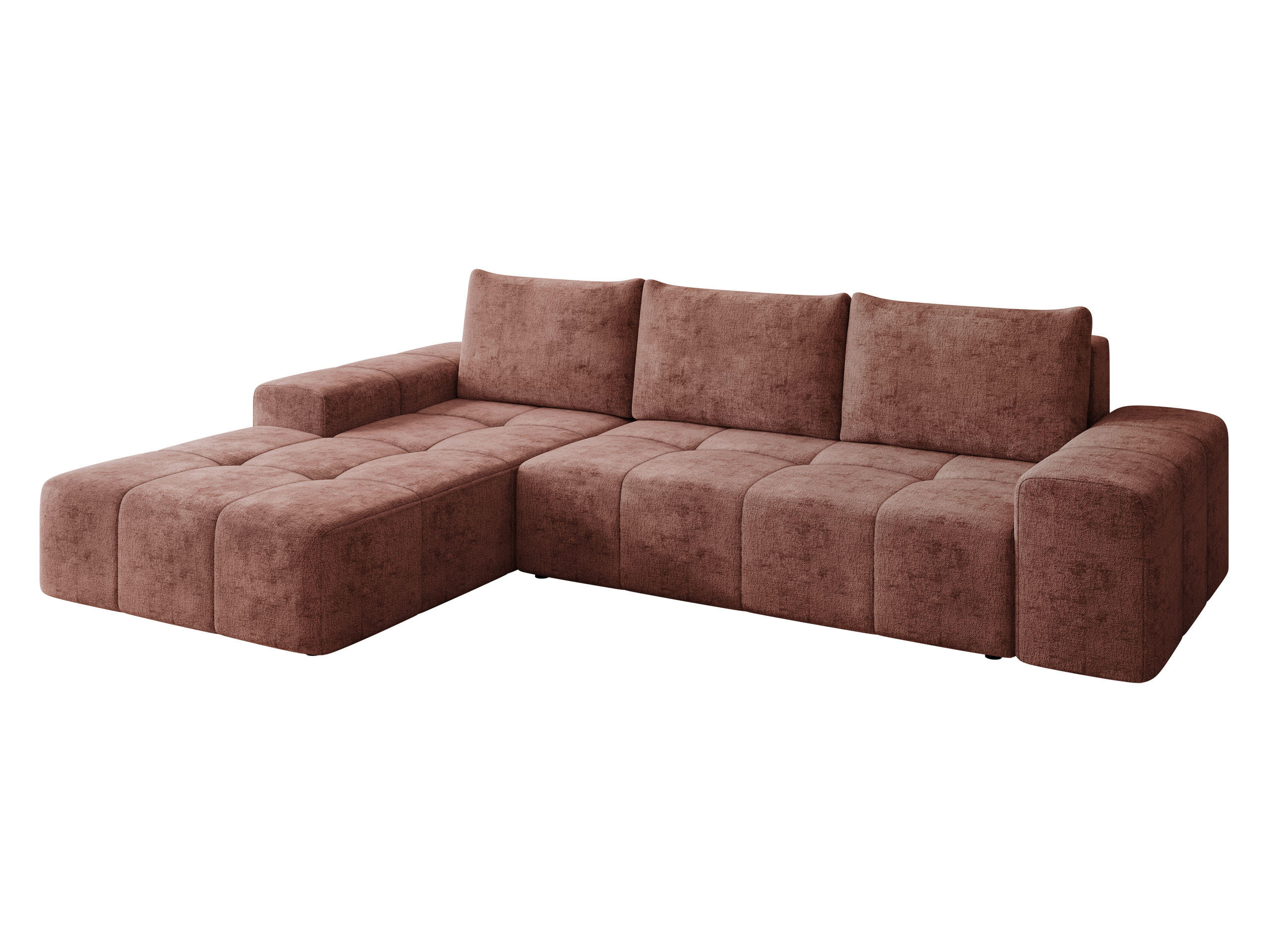 ECKSCHLAFSOFA Tonseo L, Seite: Links - Schwarz/Braun, Holz/Kunststoff (275/173cm) - MIRJAN24