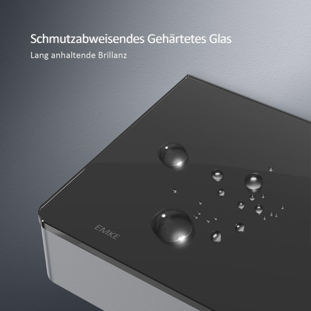 ÜBERKOPFBRAUSESET mit Dreiwege-Thermostatmischventil Regendusche Anthrazit - Anthrazit, Metall (36/110/46cm) - EMKE