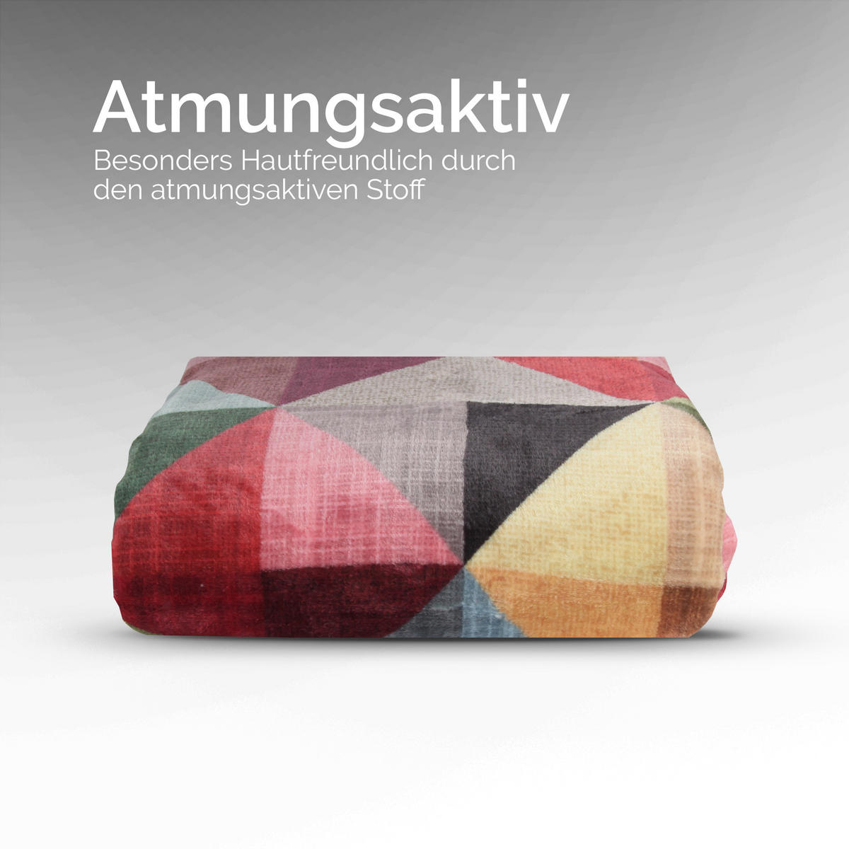 WOHNDECKE 150x200cm Design - Cubus - Rot/Multicolor, Textil (150/200cm) - Bestlivings