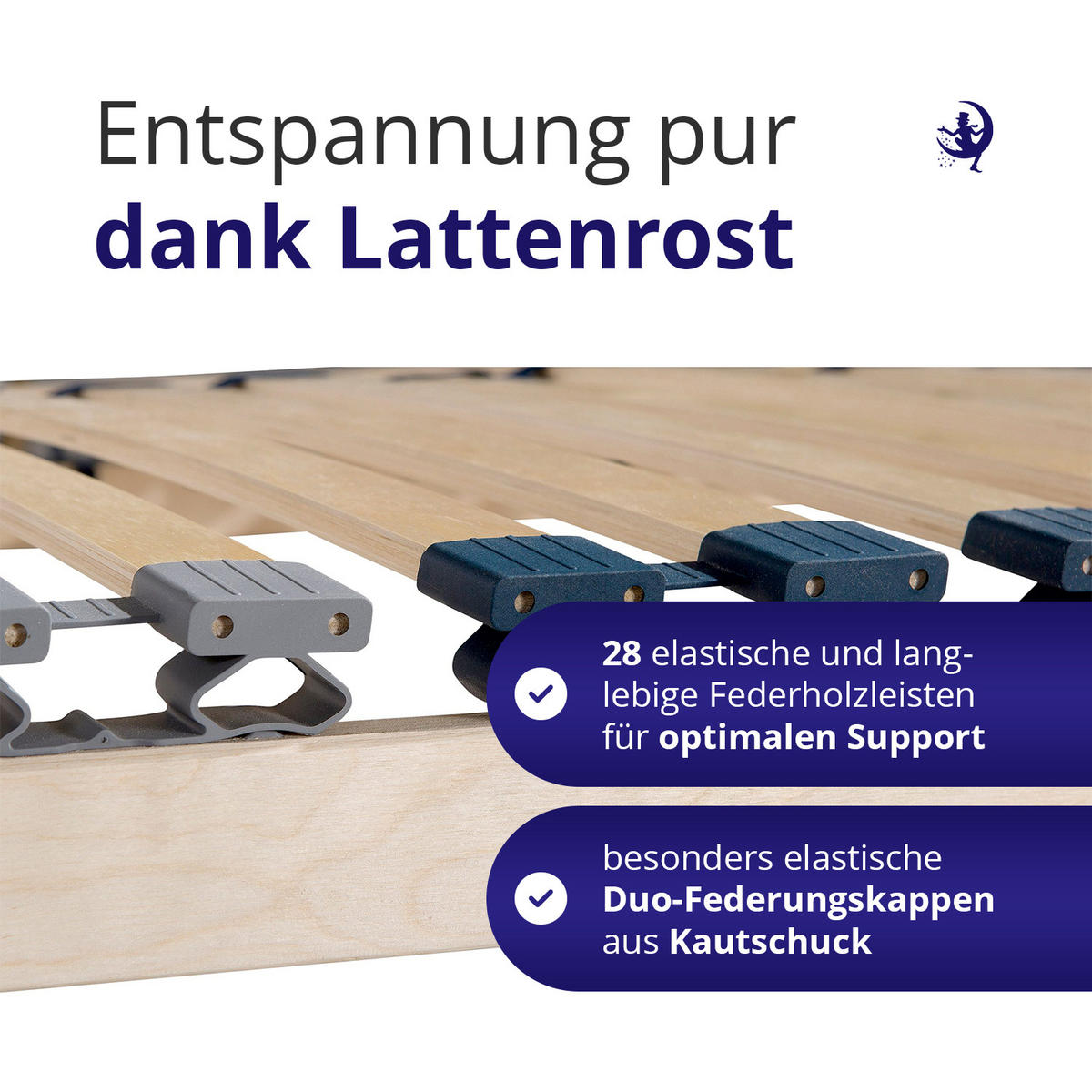 LATTENROST DreamBase 90x200 7-Zonen - Eschefarben/Buchefarben, Holz (90/200cm) - Mister Sandman