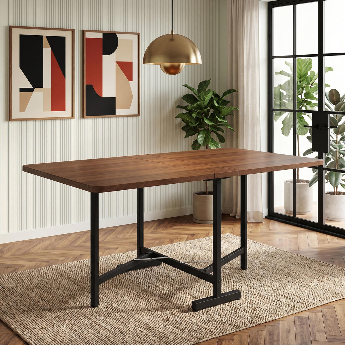 KLAPPTISCH 120/80 cm DE-39804 Walnussholzfarbe - Walnussfarben, Holzwerkstoff (80/120/75cm) - ComfortXL