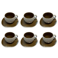 KAFFEETASSEN-SET LUMI beige 12 tlg. - Beige, Keramik (38/10/38cm) - Mulex
